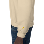 GOLF ARCH ON CHEST + YELLOW FLAG ON LEFT WRIST on unisex sweatshirt - Orange