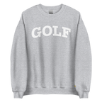 GOLF ARCH ON CHEST + YELLOW FLAG ON LEFT WRIST on unisex sweatshirt - Royal