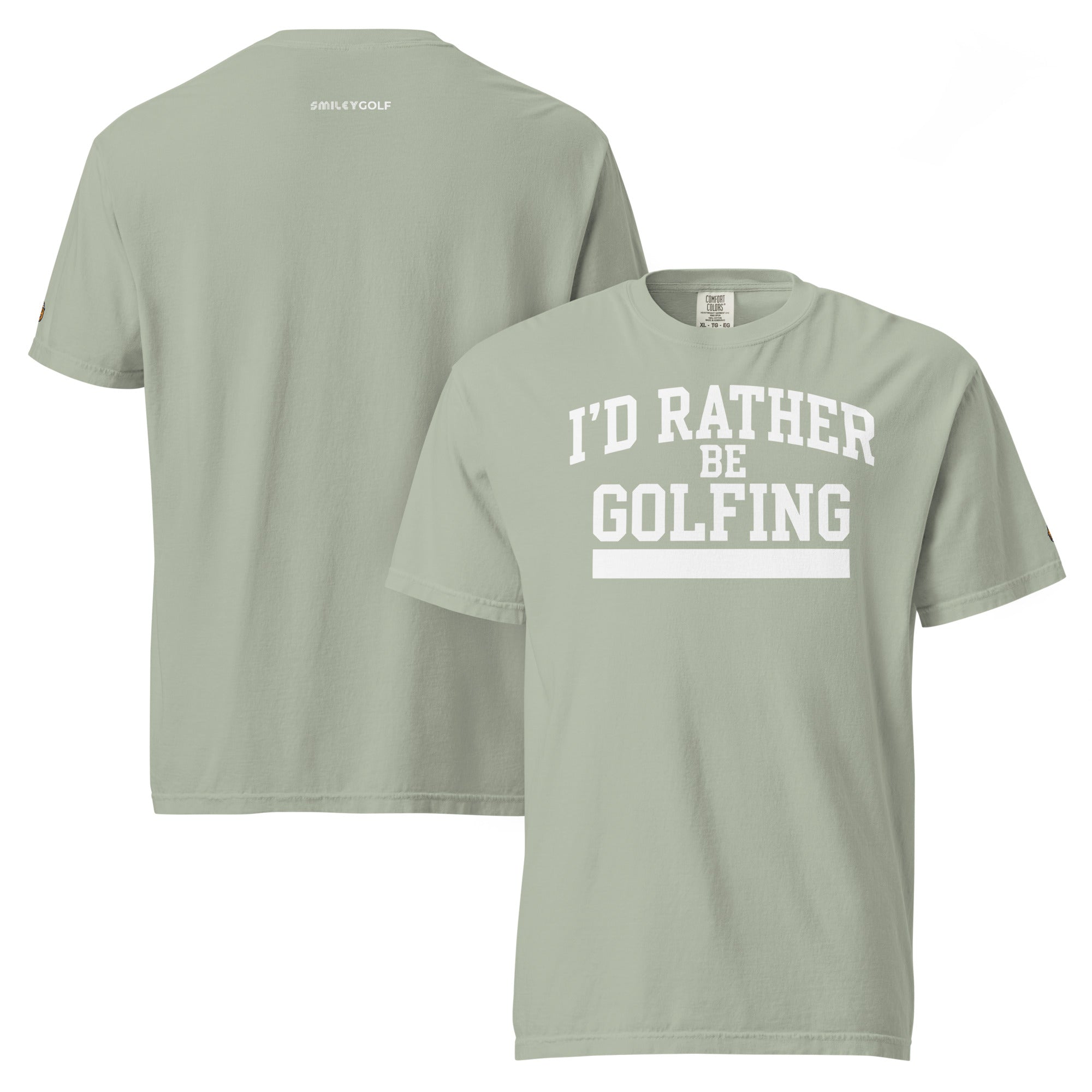 I'D RATHER BE GOLFING - VARSITY unisex garment-dyed heavyweight t-shirt