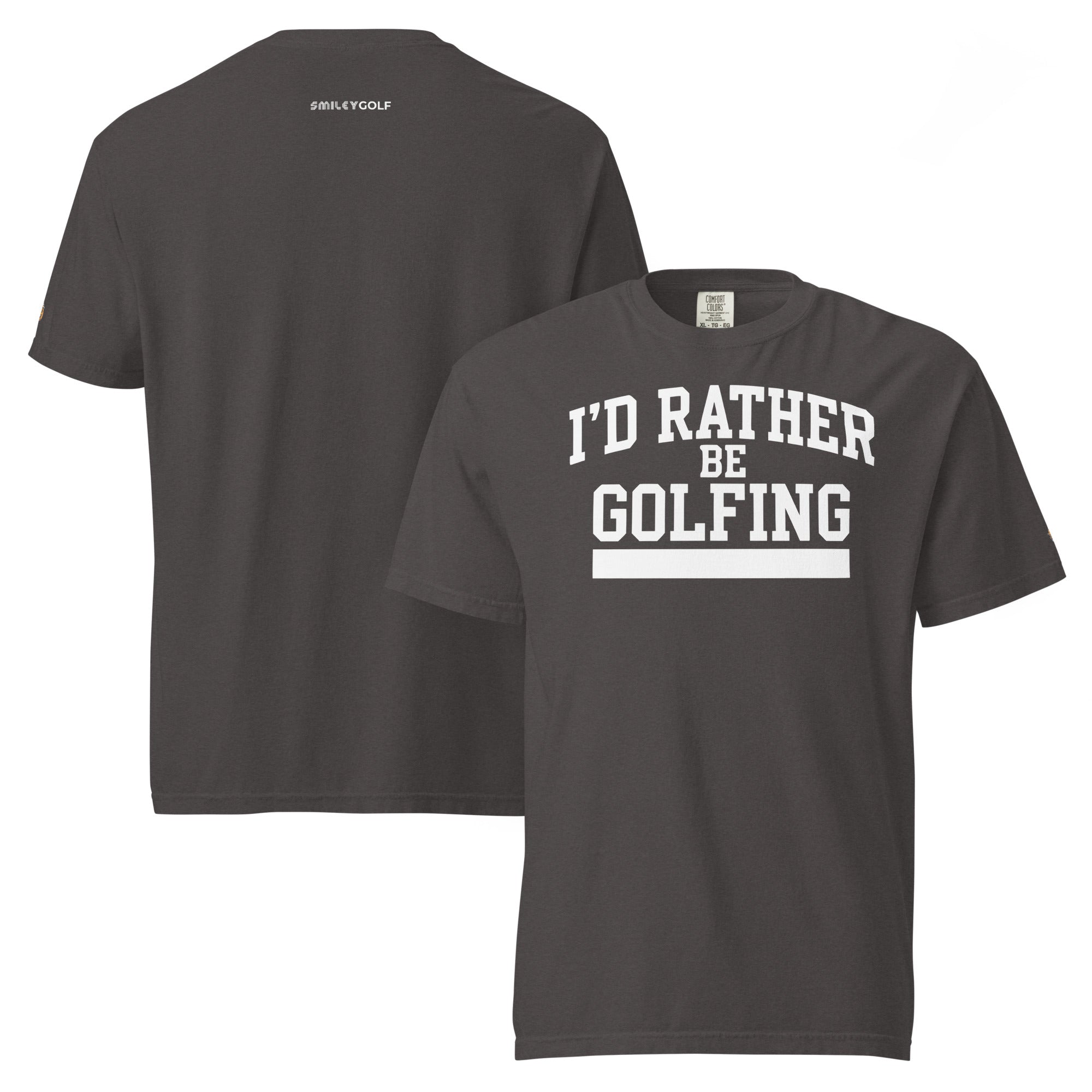 I'D RATHER BE GOLFING - VARSITY unisex garment-dyed heavyweight t-shirt