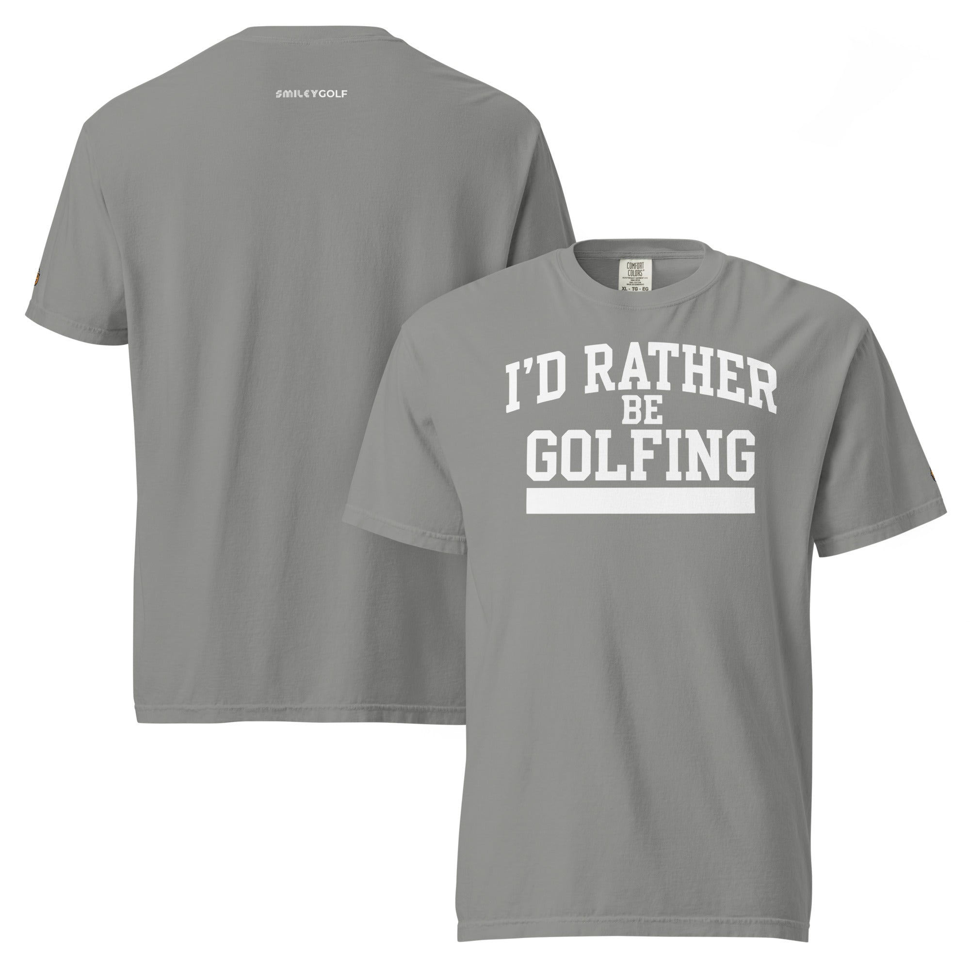 I'D RATHER BE GOLFING - VARSITY unisex garment-dyed heavyweight t-shirt