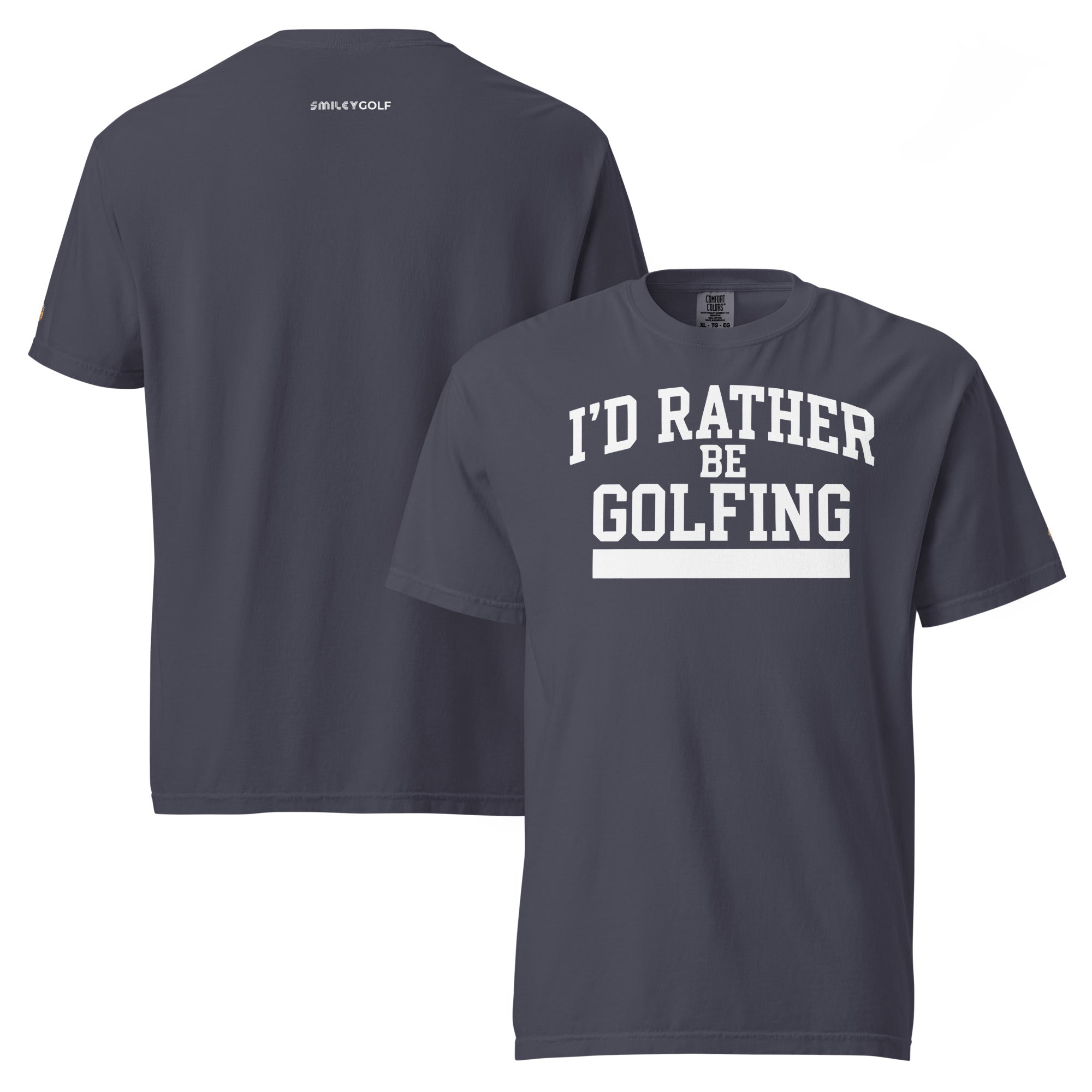 I'D RATHER BE GOLFING - VARSITY unisex garment-dyed heavyweight t-shirt