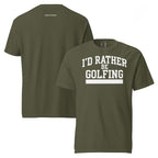 I'D RATHER BE GOLFING - VARSITY unisex garment-dyed heavyweight t-shirt