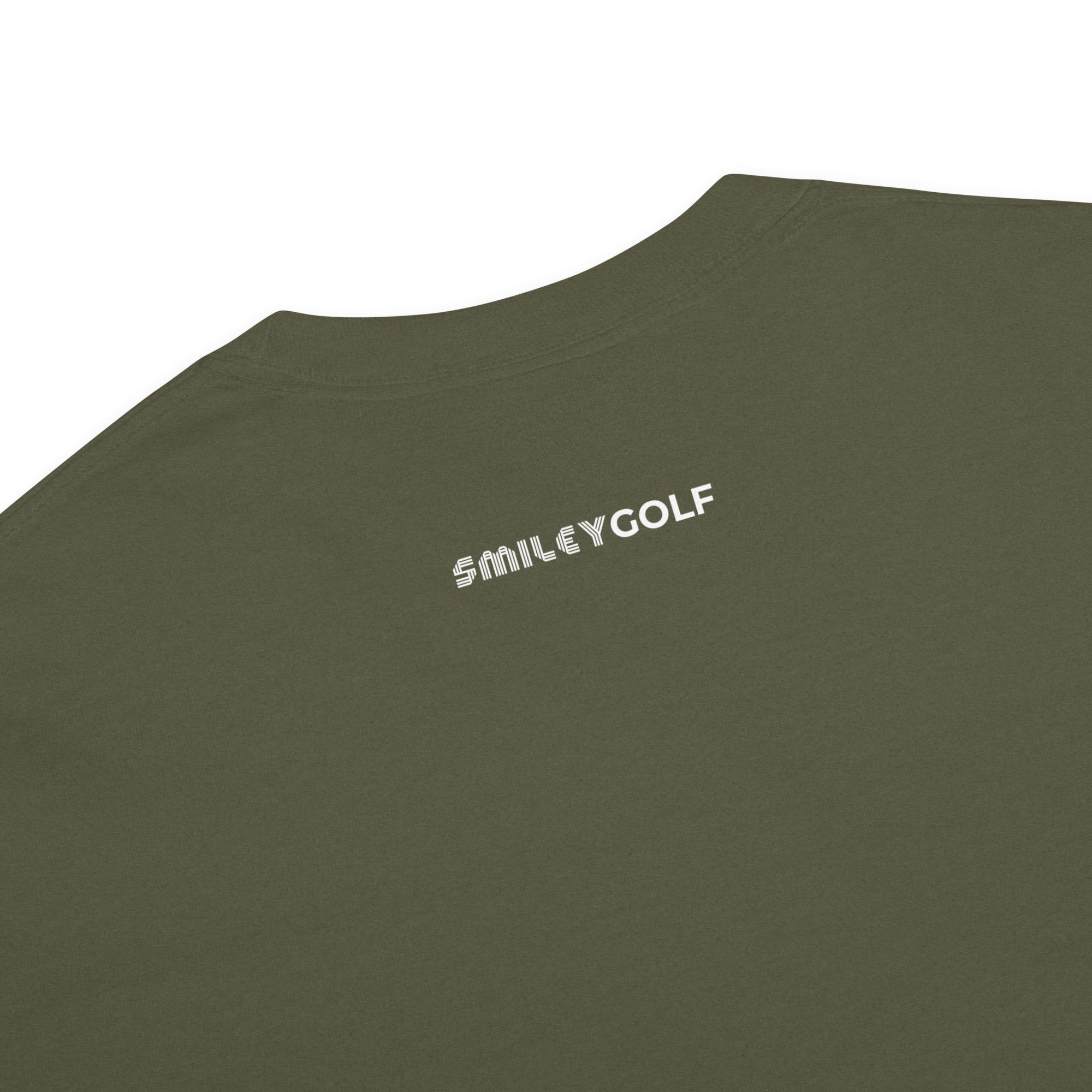 'I'D RATHER BE GOLFING' VARSITY + ICON + SMILEY GOLF on unisex t-shirts - Bay