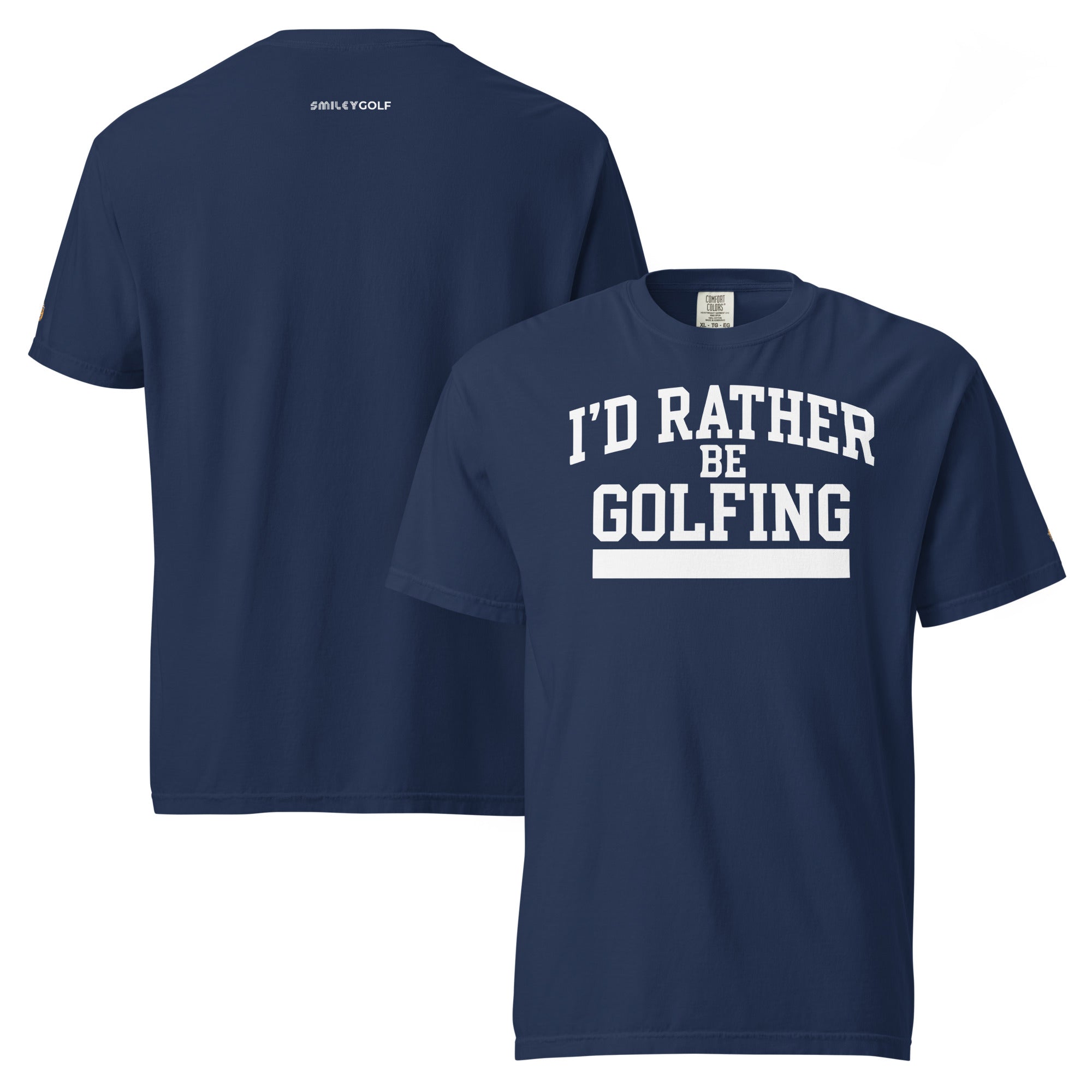 I'D RATHER BE GOLFING - VARSITY unisex garment-dyed heavyweight t-shirt