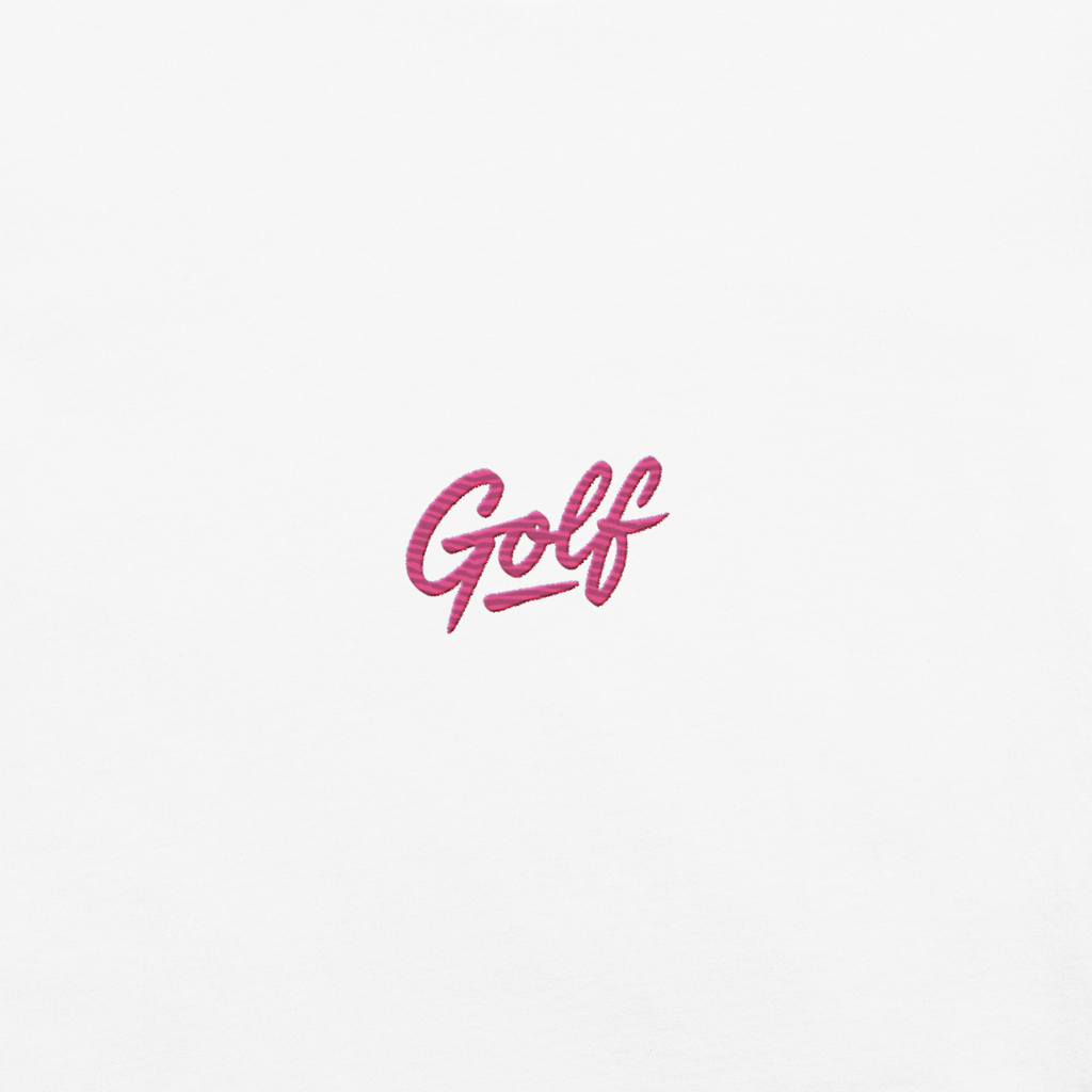 NEON PINK GOLF GRAFFITI on unisex t-shirts