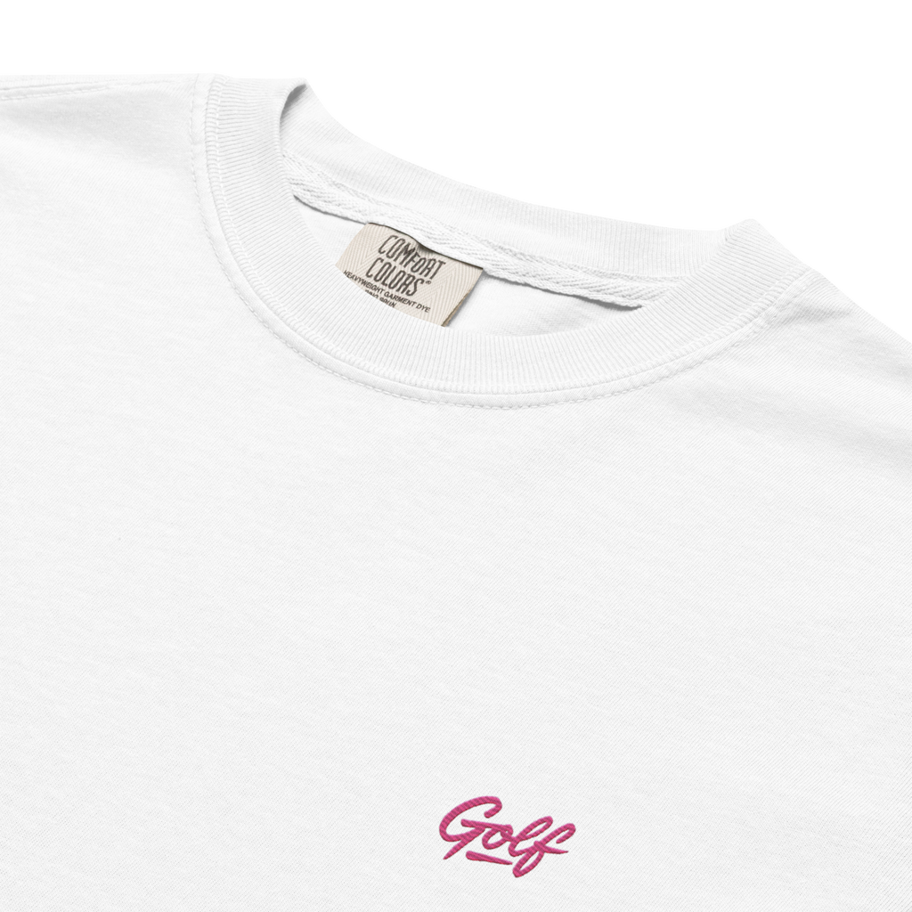 NEON PINK GOLF GRAFFITI on unisex t-shirts